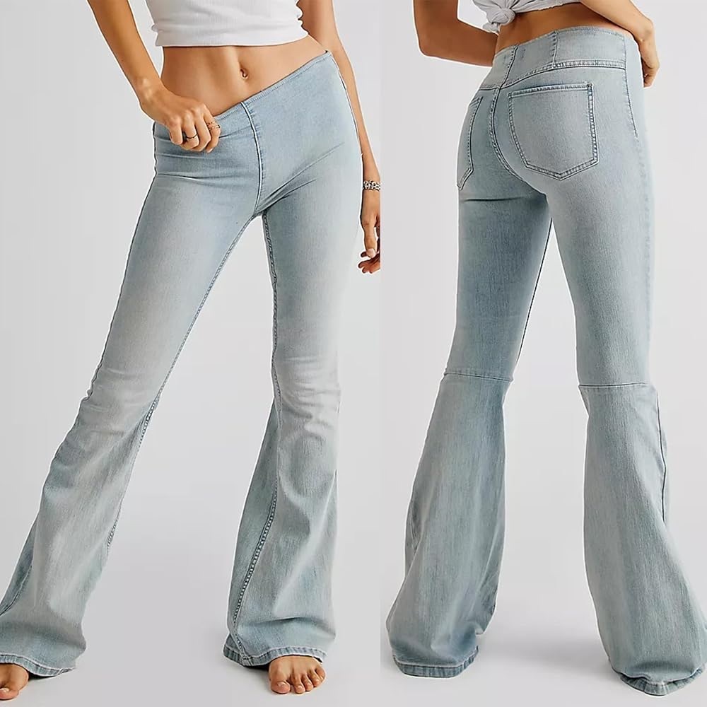 Free People LIGHT Blue Flared Jeans